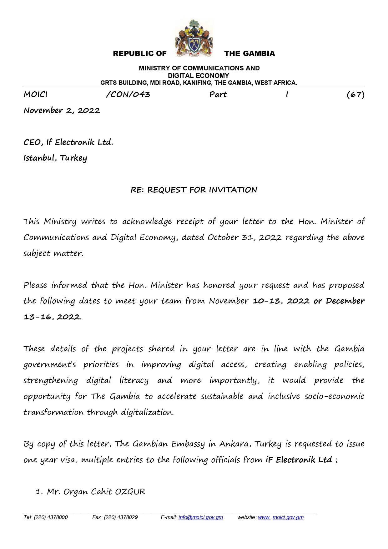 Gambia Invitation Letter gambia-invitation-letter